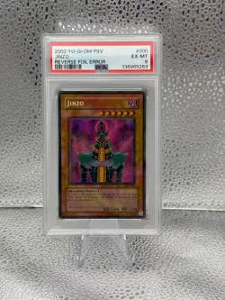 Jinzo. Secret Rare. Reverse Foil Error. PSA 6. PSV-000 - Image 1