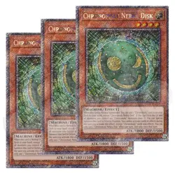 Yugioh Chronomaly Nebra Disk x 3 - 1st Platinum Secret Rare NM - Free Holo - Image 1
