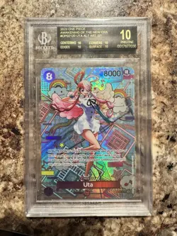 2023 One Piece OP05 Special Alternate Art Uta #120 BGS 10 PRISTINE BLACK LABEL - Image 1