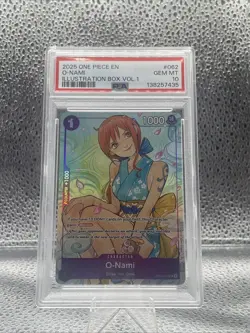 One Piece O-Nami Illustration Box Vol 1 Op05-062 Psa 10 - Image 1
