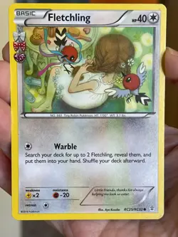 POKEMON FLETCHLING RC25/RC32 COMMON GENERATIONS RADIANT COLLECTION NM CARD - Image 1