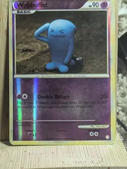 Wobbuffet 13/123 Rare Holo Pokemon Card 2010 Vintage Holographic Double Return - Image 2