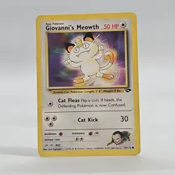 Pokemon TCG Giovannis Meowth 74 /132 Gym Challenge Vintage 2000 Card MP - Image 1