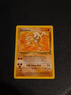 Hitmonlee 22/62 Fossil Non Holo Wotc Pokemon Card LP - Image 1