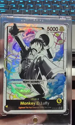 One Piece CCG Monkey.D.Luffy Leader Egghead ST29-001 Foil Full Art card - Image 1