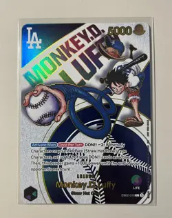 Monkey.D.Luffy (010) (Dodgers x ONE PIECE) EB02-010 One Piece Promo Card - Image 3
