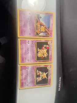 Pokemon Base Set 1999 Abra Kadabra Alakazam Lot Wizards of the Coast 3 Cards - Image 1