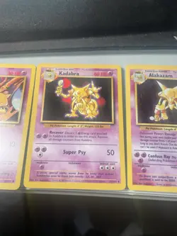 Pokemon Base Set 1999 Abra Kadabra Alakazam Lot Wizards of the Coast 3 Cards - Image 3