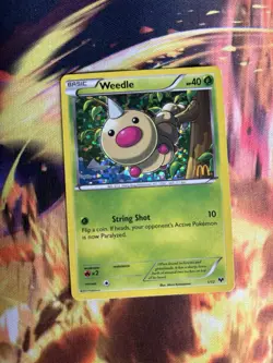 Pokemon Weedle McDonald's 2014 001/012 Holo Promo Card 40 HP Basic String Shot - Image 1