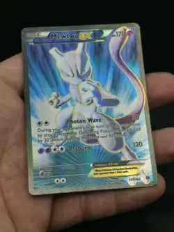 Pokemon Mewtwo EX TCG Full Art Holo Ultra Rare Card Breakthrough 157/162 - Image 3