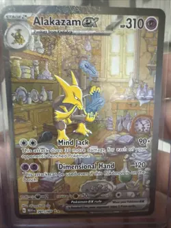 Pokemon TCG Alakazam EX 151 Holo Card Scarlet & Violet 201/165 - Image 1