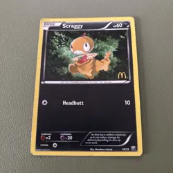 Pokemon Scraggy 010/012 McDonald's 2012 Promo Holo Card - Lightly Played - Image 1
