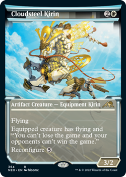 MTG Cloudsteel Kirin - Foil - Showcase, Kamigawa: Neon Dynasty, Lightly Played, - Image 1