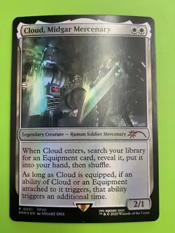 Magic The Gathering 🇨🇦 Only Cloud, Midgar Mercenary Promo #1 FOIL - Image 1