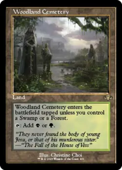 [1x] Woodland Cemetery - Foil - Retro Frame Near Mint, English Dominaria Remaste - Image 1