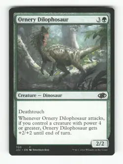 Ornery Dilophosaur C Jumpstart 2022 700 NM Normal MTG - Image 1