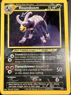 Pokemon TCG Houndoom 4/75 Holo Rare 1st Edition Neo Discovery PSA 8 NM-MT - Image 2