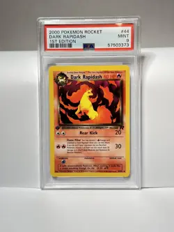 Pokemon Team Rocket 2000 Dark Rapidash 1st Edition PSA 9 Mint #44/82 Graded WOTC - Image 1