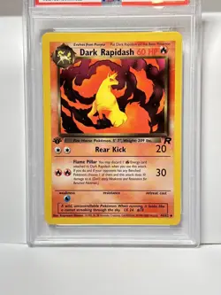 Pokemon Team Rocket 2000 Dark Rapidash 1st Edition PSA 9 Mint #44/82 Graded WOTC - Image 2