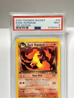Pokemon Team Rocket 2000 Dark Rapidash 1st Edition PSA 9 Mint #44/82 Graded WOTC - Image 3
