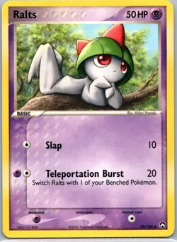 Pokemon TCG Ralts 59/108 Power Keepers LP - Image 1