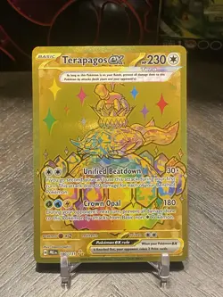Terapagos EX 180/131 Prismatic Evolutions Gold Secret Rare Pokemon TCG - Image 1