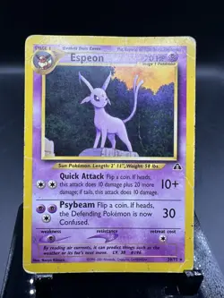 Pokemon TCG Espeon Neo Discovery Unlimited Rare Card 20/75 - Image 1