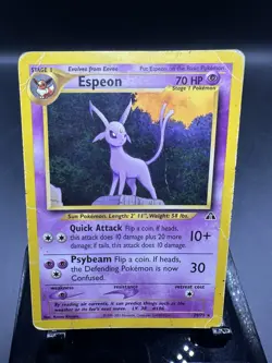 Pokemon TCG Espeon Neo Discovery Unlimited Rare Card 20/75 - Image 2