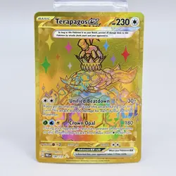 Terapagos Ex Prismatic Evolutions Hyper Rare Gold 180/131 Pokemon TCG NM - Image 1