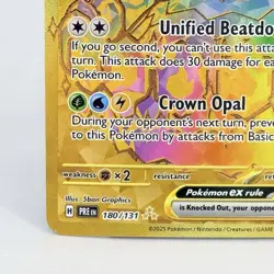 Terapagos Ex Prismatic Evolutions Hyper Rare Gold 180/131 Pokemon TCG NM - Image 5