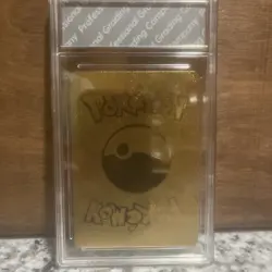 Charizard V Gold Foil Pokemon Card Fan Art Orange - Image 2