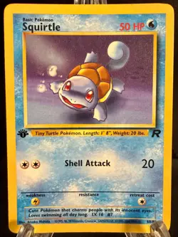 1999 Pokemon Team Rocket Squirtle 1st Edition 68/82 WOTC LP Lightly Played Card - Image 1