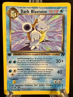 1999 Pokemon Team Rocket Dark Blastoise 1st Edition 20/82 WOTC LP Lightly Played - Image 1