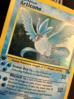 1999 Pokemon Fossil Articuno Holo 1st Edition 2/62 WOTC LP Lightly Played - Image 3