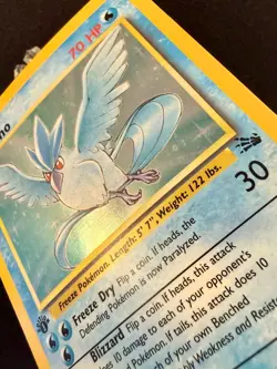 1999 Pokemon Fossil Articuno Holo 1st Edition 2/62 WOTC LP Lightly Played - Image 4