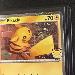 Pikachu 051 /162 Stamped 2026 Pokemon Day 30th Anniversary Promo Cosmos w/ SWIRL - Image 2