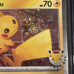 Pikachu 051 /162 Stamped 2026 Pokemon Day 30th Anniversary Promo Cosmos w/ SWIRL - Image 4