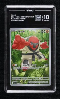 Throh Illustration Rare Pokemon Black Bolt BLK TAG 10 GEM MINT - Image 1