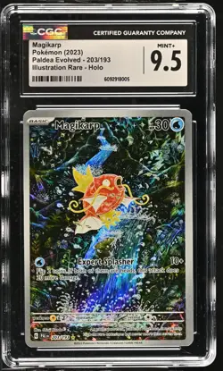 2023 Pokemon Paldea Evolved Magikarp-Holo #203/193 MINT+ CGC 9.5 Illus. Rare - Image 1