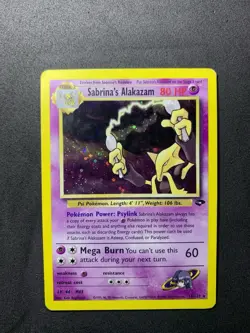 2000 Pokemon Gym Challenge Sabrina's Alakazam Holo 16/132 - Image 1