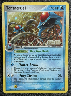 Tentacruel 45/92 Stamped Holo w/ SWIRL - Vintage Pokemon TCG: EX Legend Maker LP - Image 1