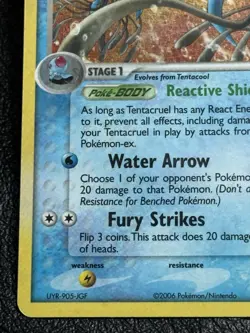 Tentacruel 45/92 Stamped Holo w/ SWIRL - Vintage Pokemon TCG: EX Legend Maker LP - Image 5