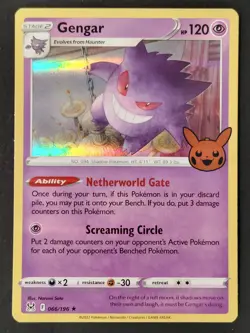 Gengar 066/196 Trick or Trade Holo Rare, Halloween Pokemon TCG - (LP/NM) - Image 1