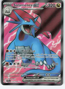 Salamence ex 177/159 Ultra Rare Holo SV09: Journey Together NM Pokemon - Image 1