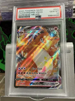 POKEMON 2020 FA CHARIZARD VMAX DARKNESS ABLAZE #020 PSA Gem Mint 10 !!! - Image 1