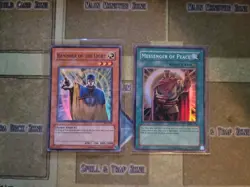 YUGIOH BANISHER OF THE LIGHT SRL SUPER LP + MESSENGER OF PEACE MRL SUPER UNLIMIT - Image 1
