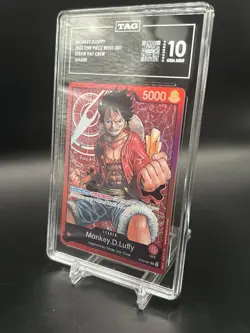 2022 One piece TCG. ST01-001 Monkey D. Luffy Leader. TAG Graded 10/10 Gem Mint💎 - Image 4