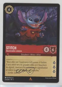 2023 Disney Lorcana - The First Chapter 1 French Stitch Abomination #125 - Image 1