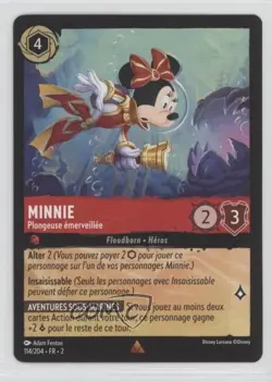 2023 Lorcana - Rise of the Floodborn 2 French Minnie Mouse Wide-Eyed Diver #114 - Image 1
