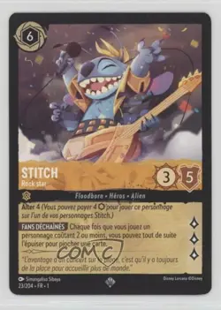 2023 Disney Lorcana The First Chapter 1 French Stitch - Rock Star #23 - Image 1